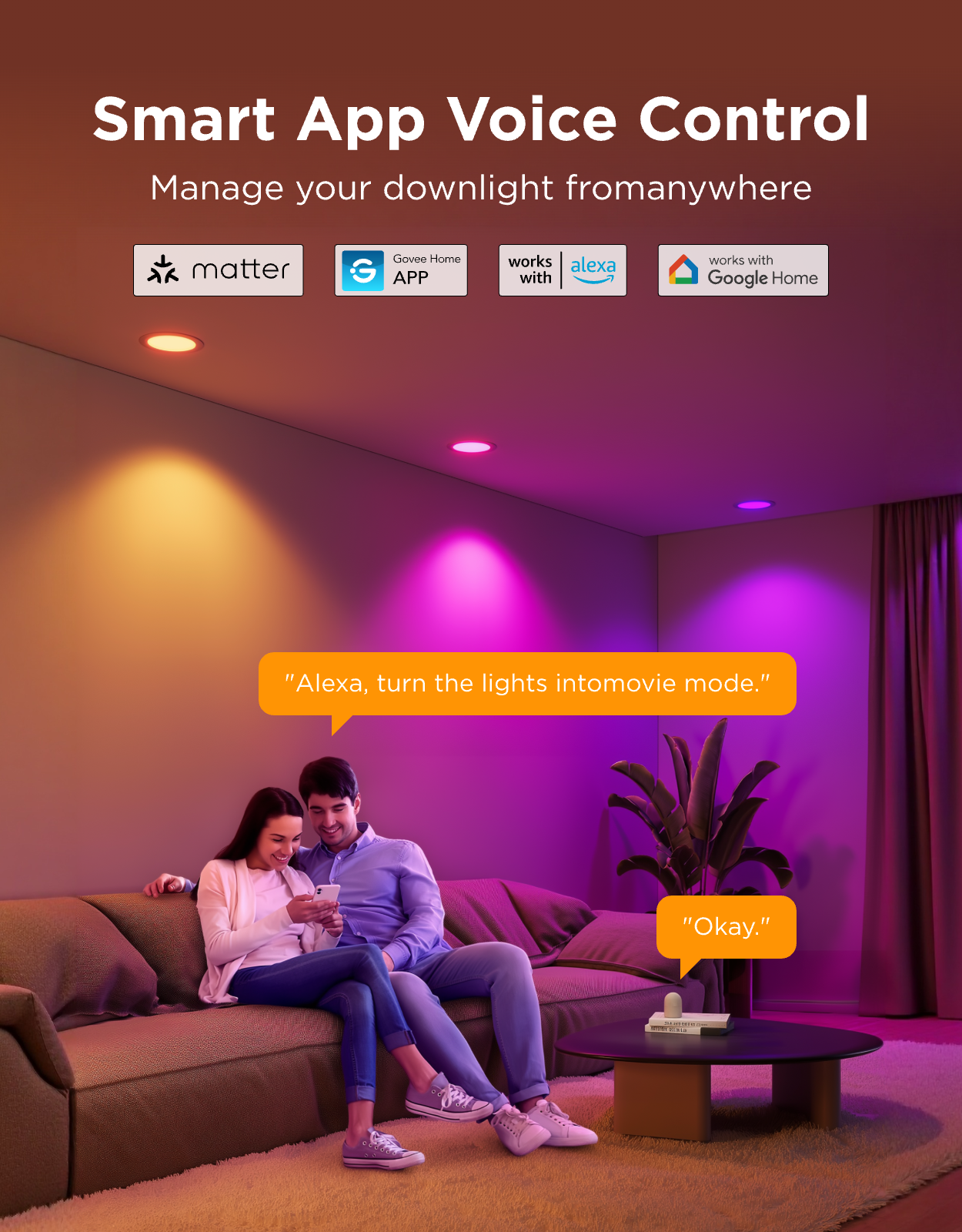 Govee Smart Colour Downlight 90mm