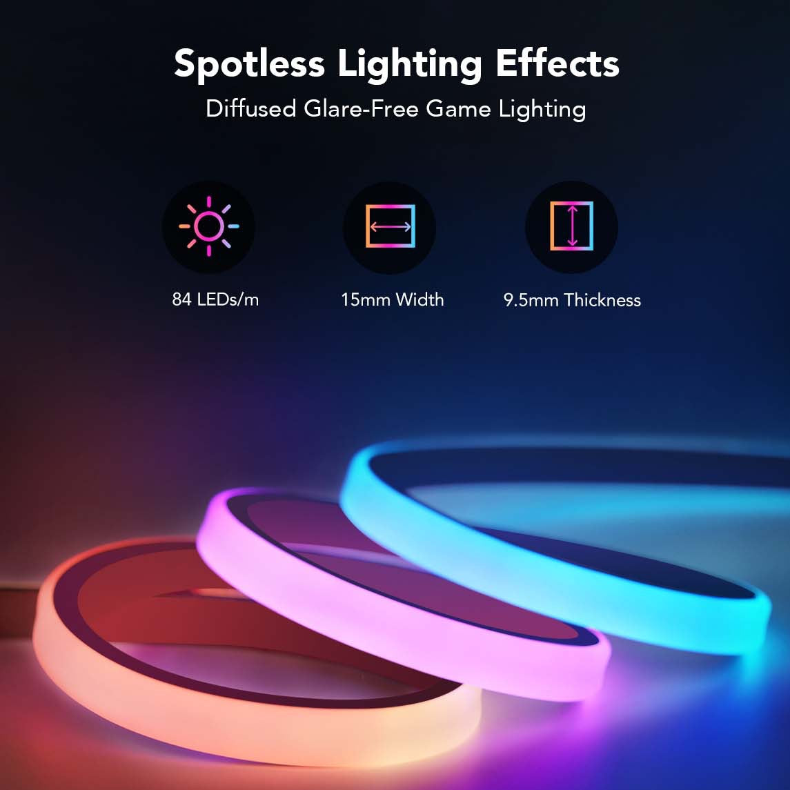 Govee Gaming Table Neon Rope RGBIC 3M