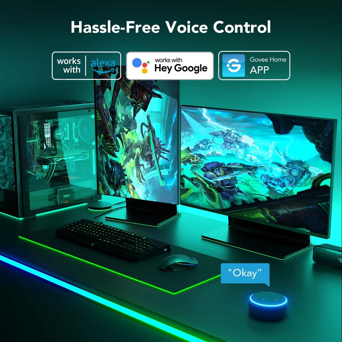 Govee Gaming Table Neon Rope RGBIC 3M
