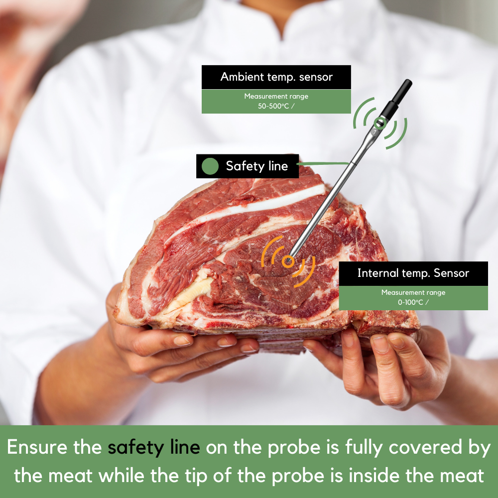 herQs Single Max – Wireless Rechargeable Single Probe Meat Thermometer