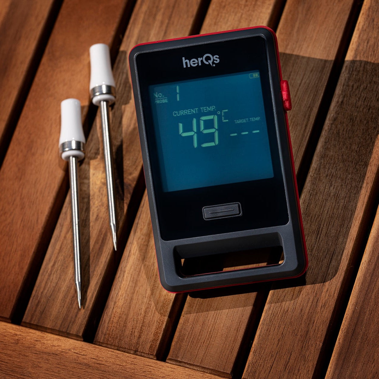 herQs Pin Pro – Dual Wireless Rechargeable Smart Meat Thermometer
