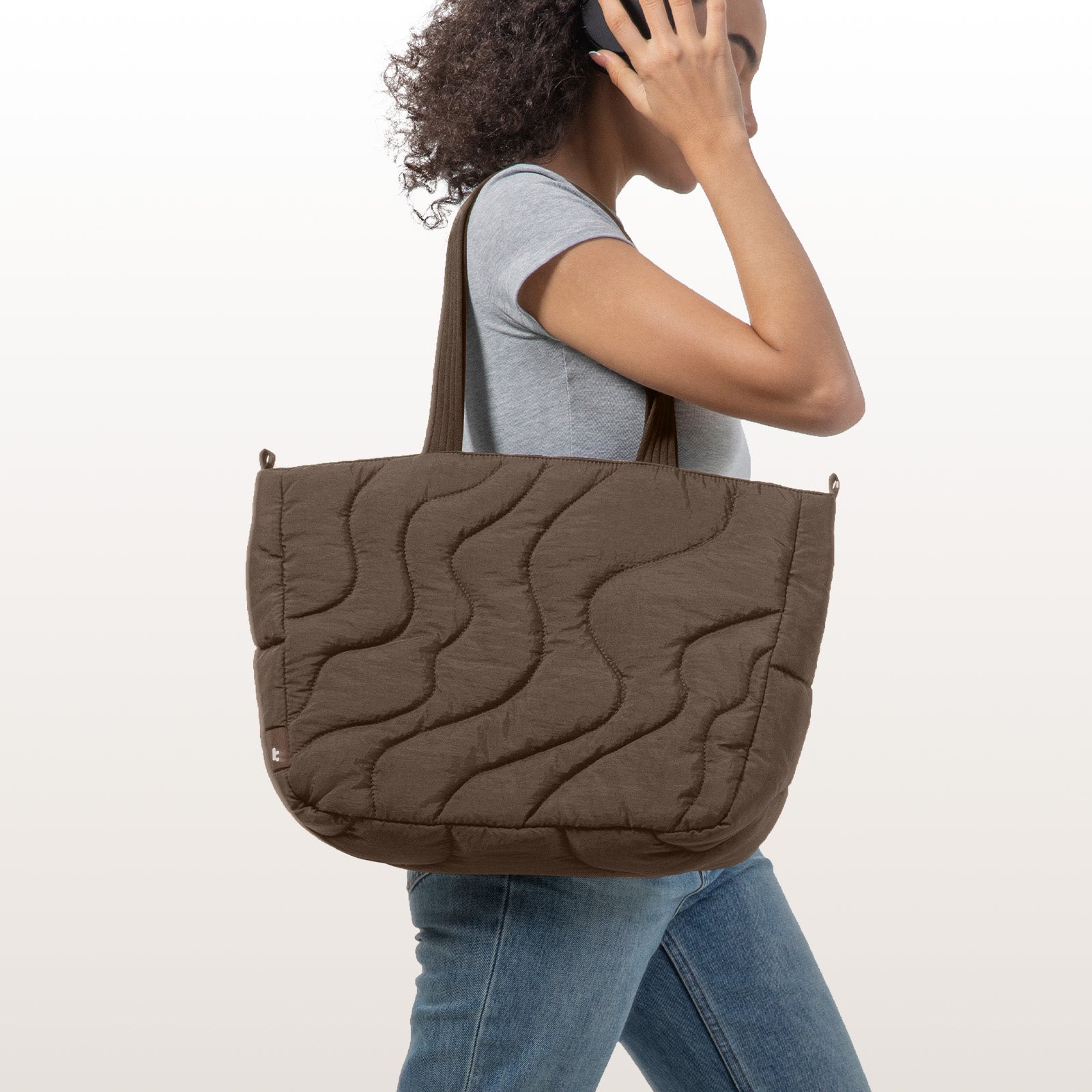 tomtoc Terra-T38 Puffy Laptop Tote Bag 16 Inch Macbook/13.5L Earthshade - T38M1Y1 Laptop Bags