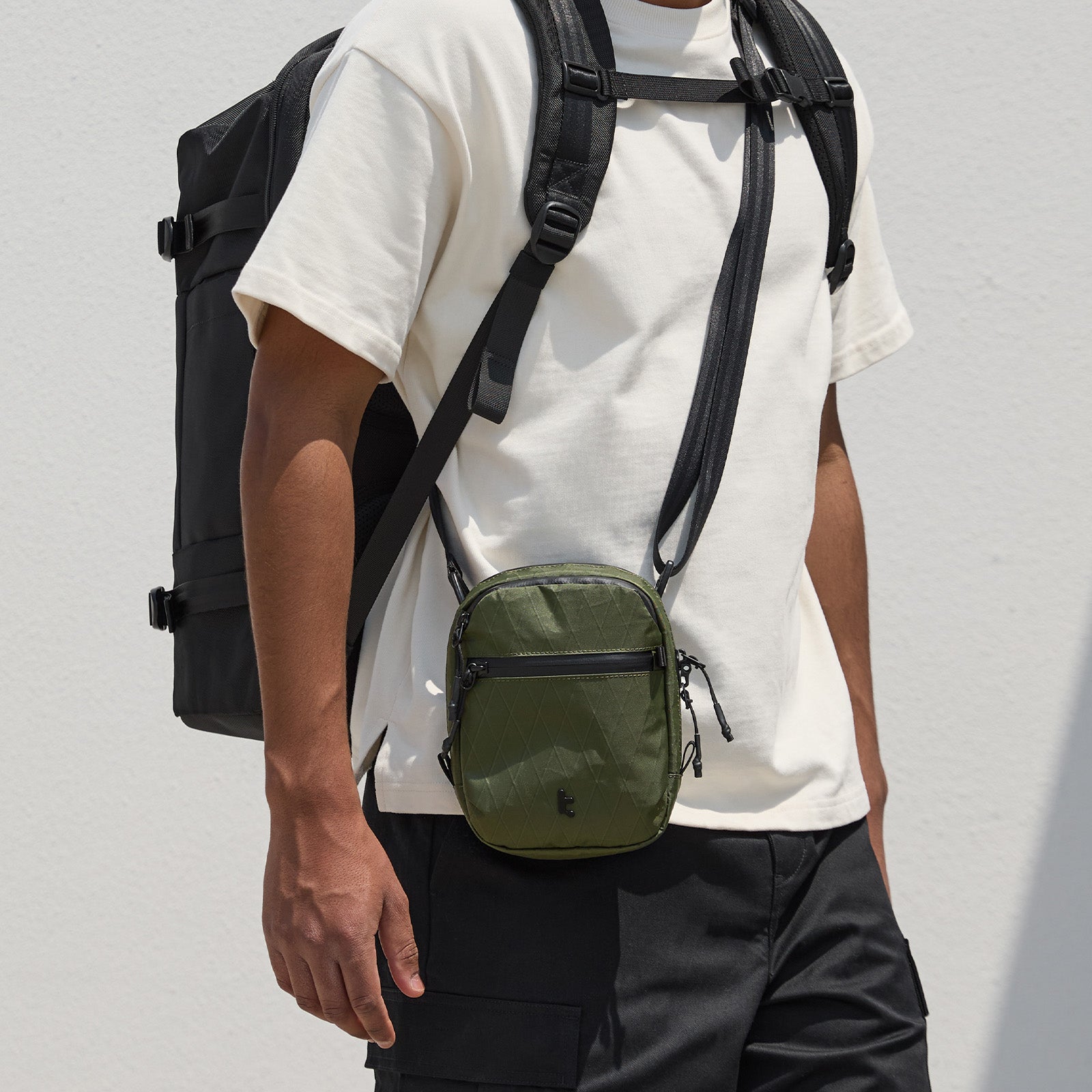 tomtoc Aviator-T37 Travel Crossbody Bag 1.3L X-Pac Olive - T37S1T1 Cross Body Bags