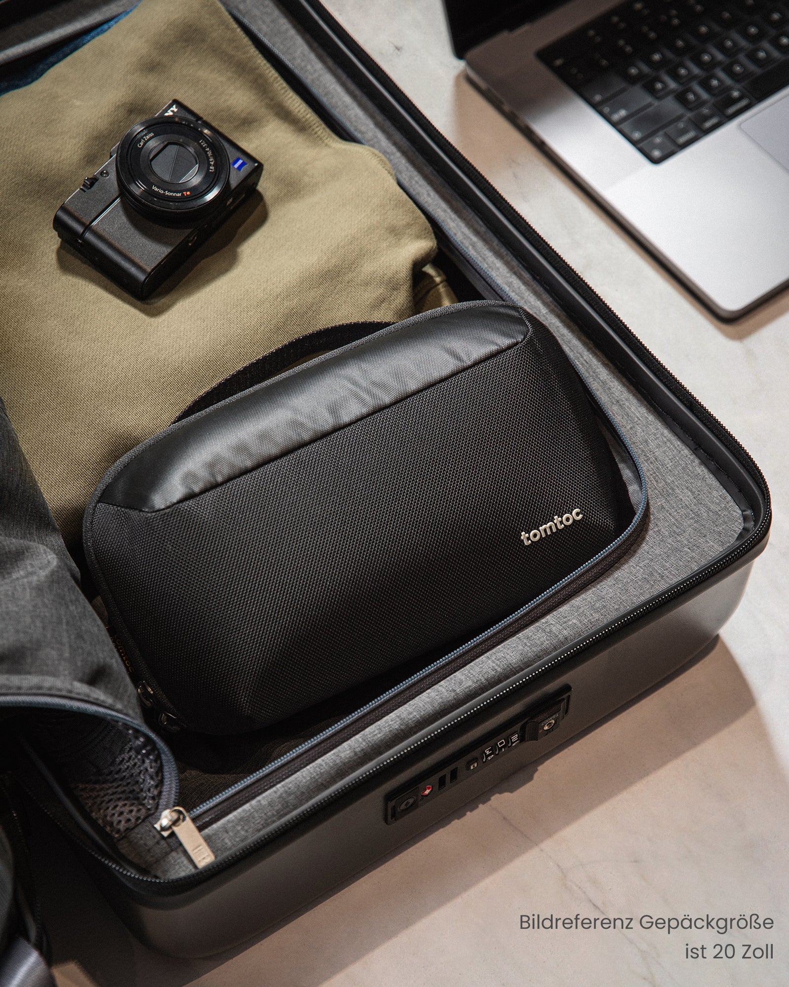 tomtoc Navigator-T13 Pro Tech Organiser 2.4 L Black - T13M1D1 Travel Organizer Bags