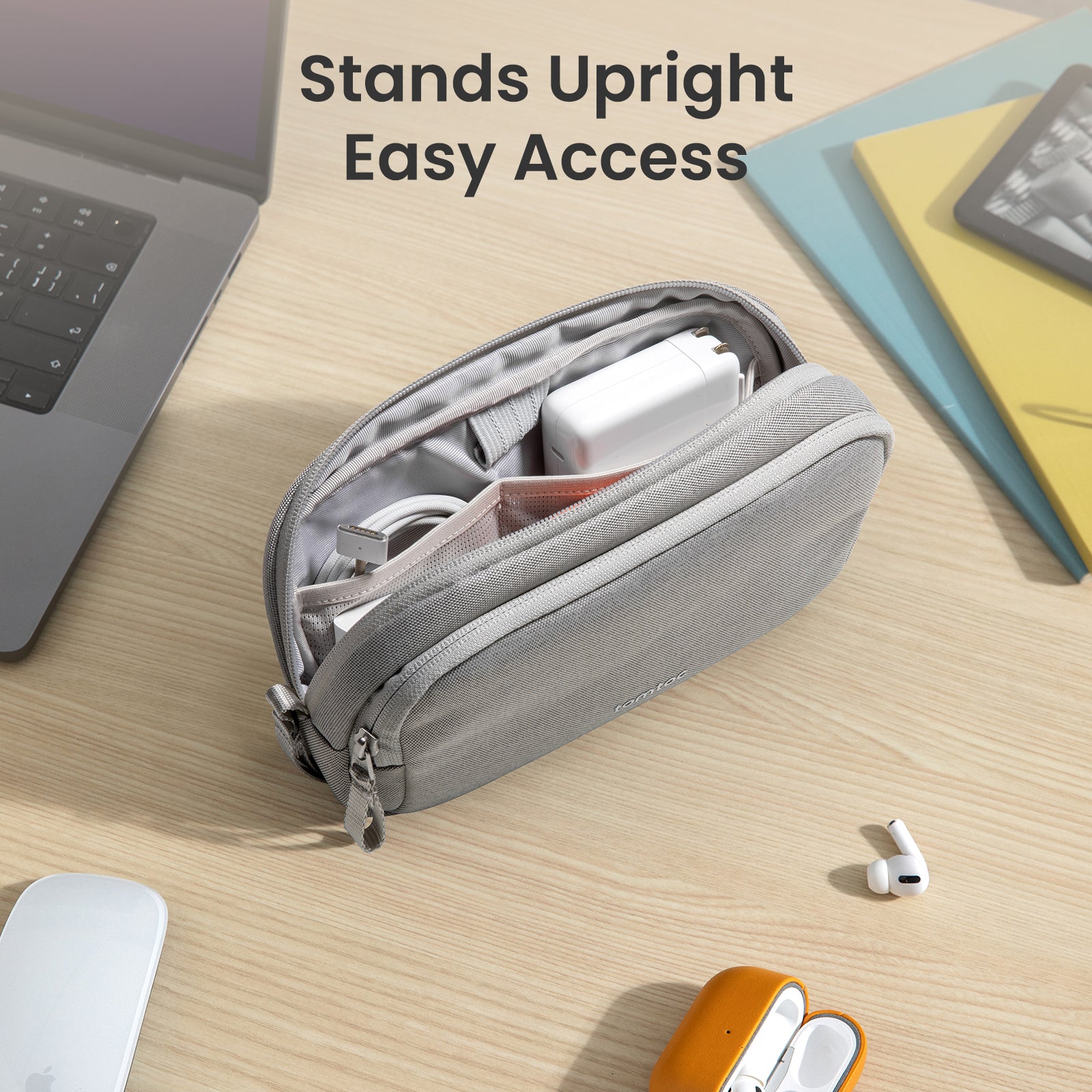 tomtoc Light-T12 Essential Tech Organiser 1.8L Grey - T12M1G2 Travel Organizer Bags