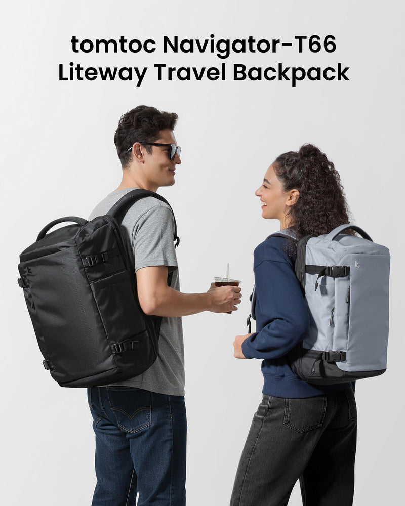 tomtoc Navigator-T66 Liteway Travel Backpack 16 Inch Universal/28L Light Gray - T66S1G2 Laptop Backpacks