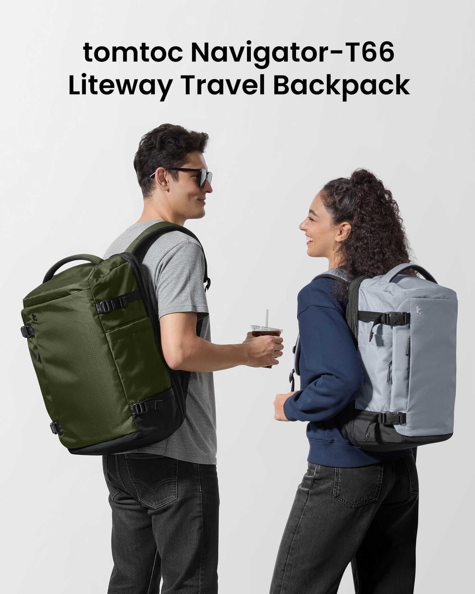 tomtoc Navigator-T66 Liteway Travel Backpack 16 Inch Universal/28L Green - T66S1T1 Laptop Backpacks