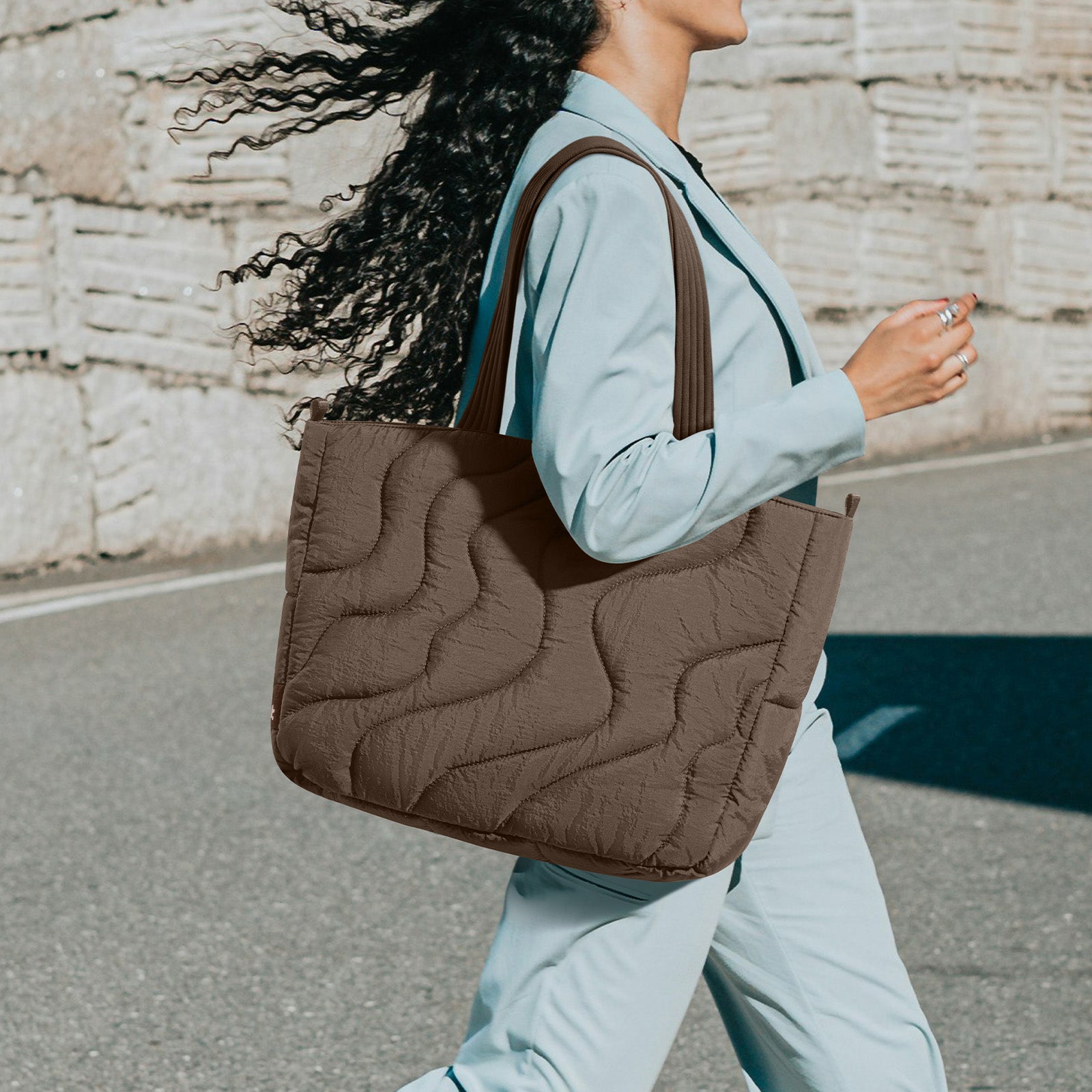 tomtoc Terra-T38 Puffy Laptop Tote Bag 16 Inch Macbook/13.5L Earthshade - T38M1Y1 Laptop Bags