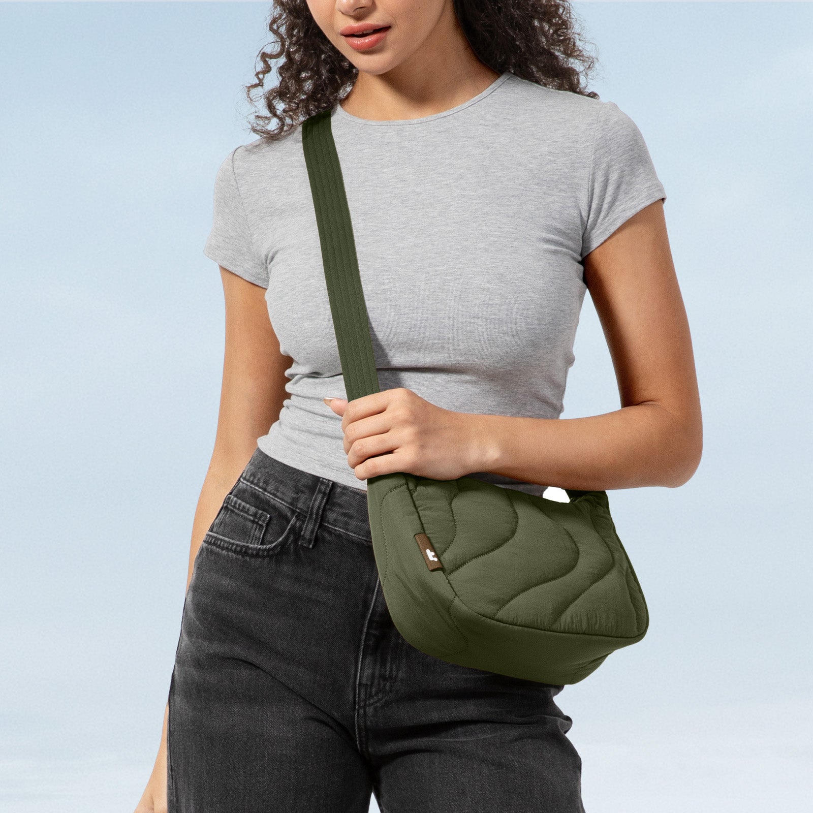 tomtoc Terra-T34 Puffy Crossbody Bag 3.5L Greenlands - T34S1T2 Cross Body Bags