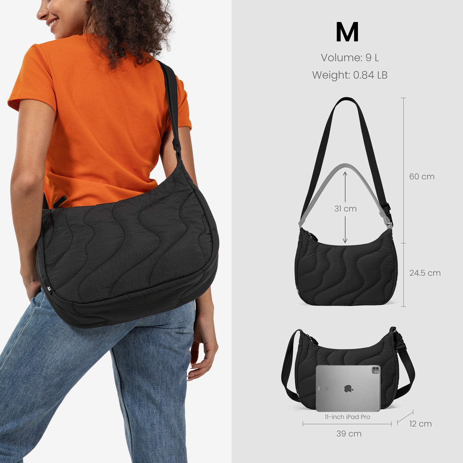 tomtoc Terra-T34 Puffy Crossbody Bag 11 Inch/9L Lavascape - T34M1D1 Cross Body Bags