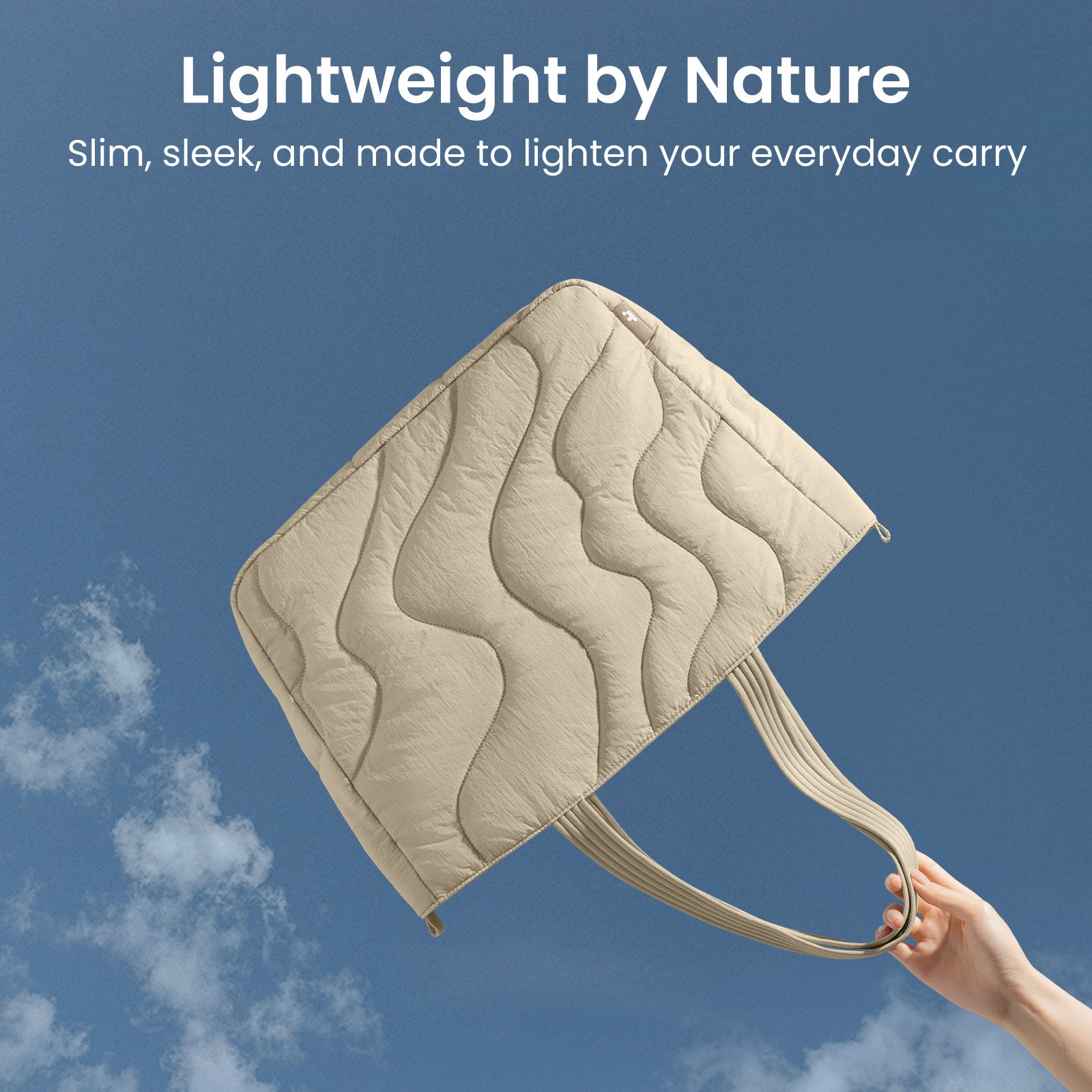 tomtoc Terra-T38 Puffy Laptop Tote Bag 16 Inch Macbook/13.5L Natural Sand - T38M1K2 Laptop Bags