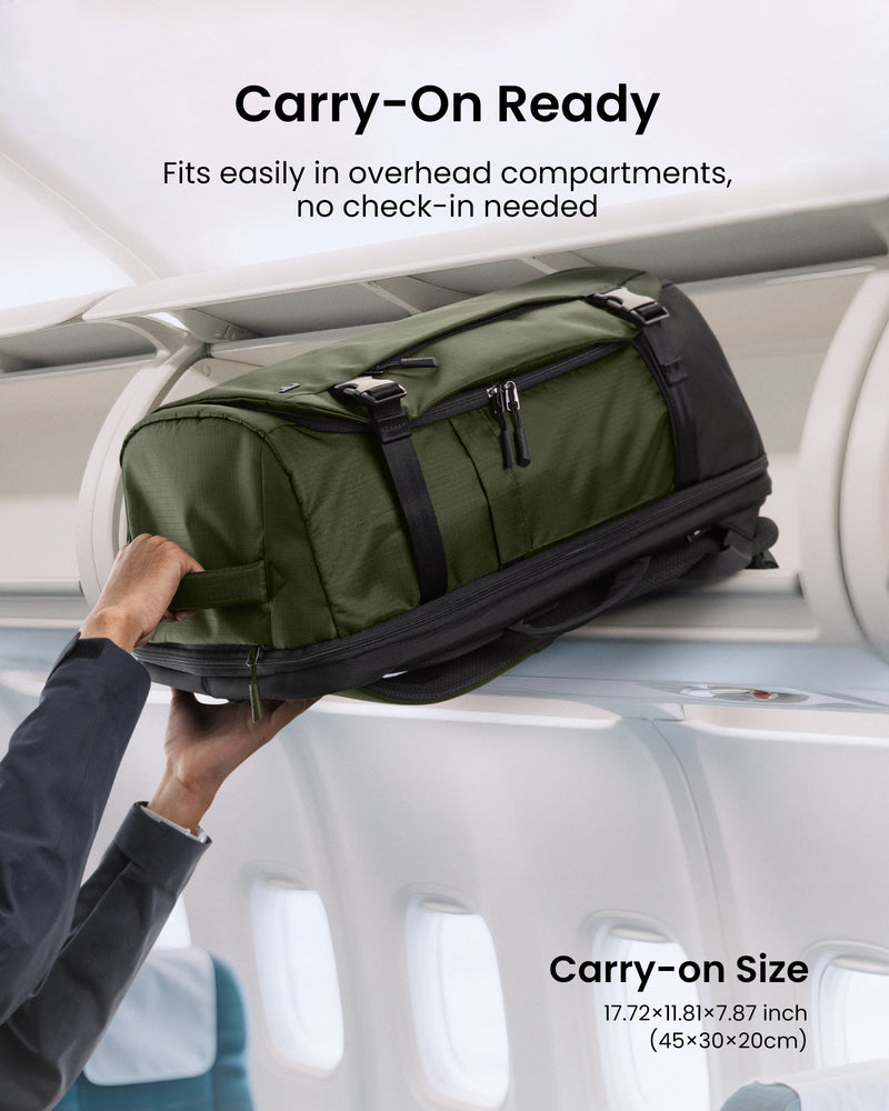tomtoc Navigator-T66 Liteway Travel Backpack 16 Inch Universal/28L Green - T66S1T1 Laptop Backpacks