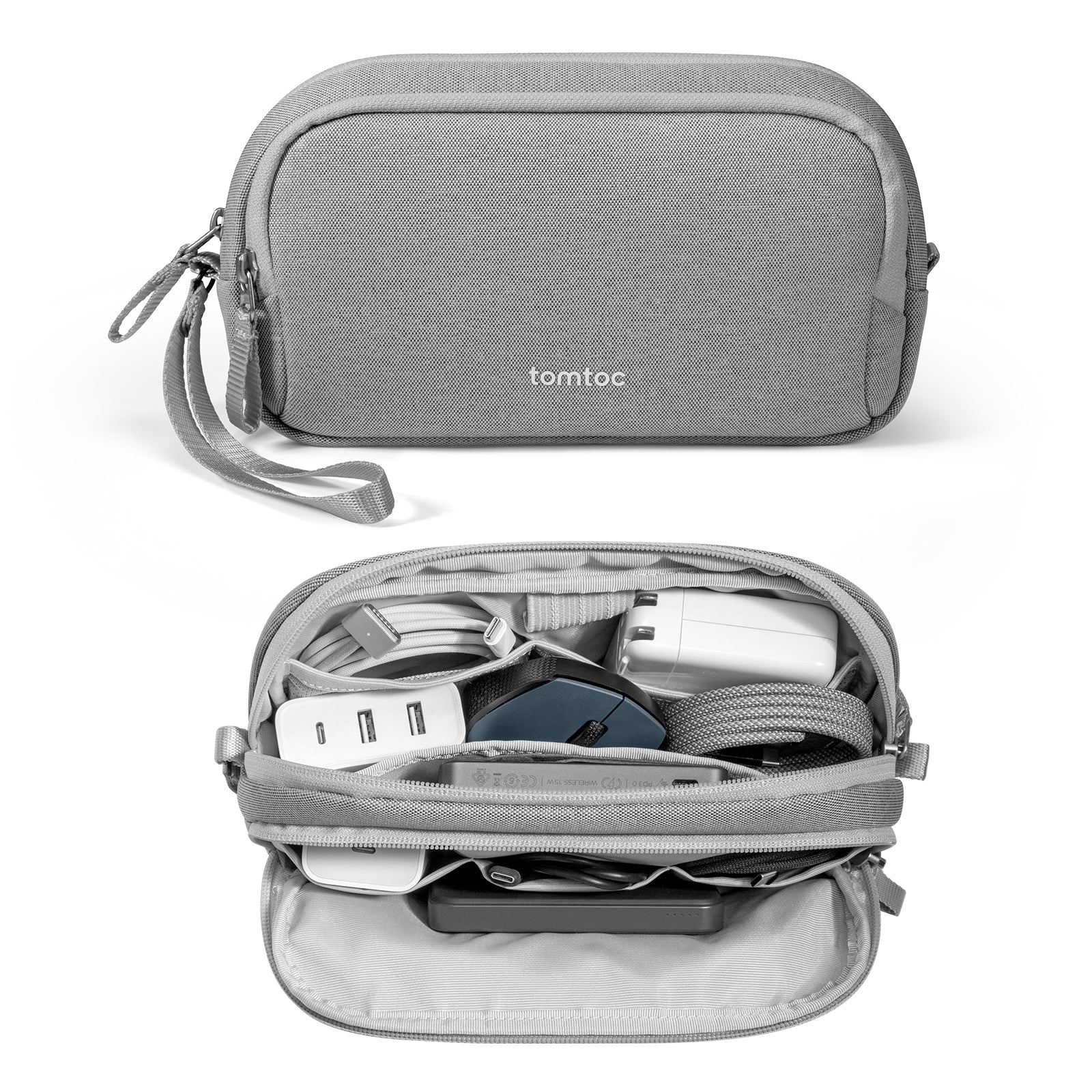 tomtoc Light-T12 Essential Tech Organiser 1.8L Grey - T12M1G2 Travel Organizer Bags