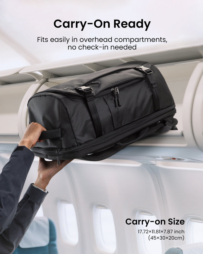 tomtoc Navigator-T66 Liteway Travel Backpack 16 Inch Universal/28L Black - T66S1D2 Laptop Backpacks