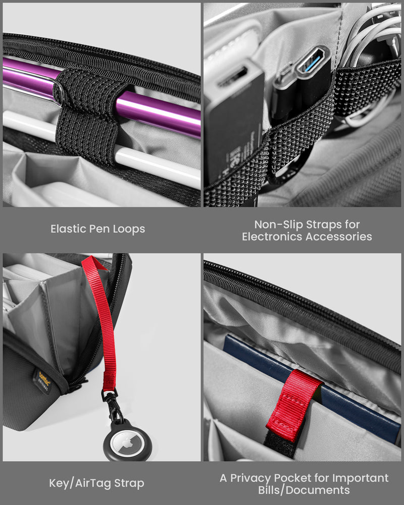 tomtoc Navigator-T13 Pro Tech Organiser 2.4 L Black - T13M1D1 Travel Organizer Bags