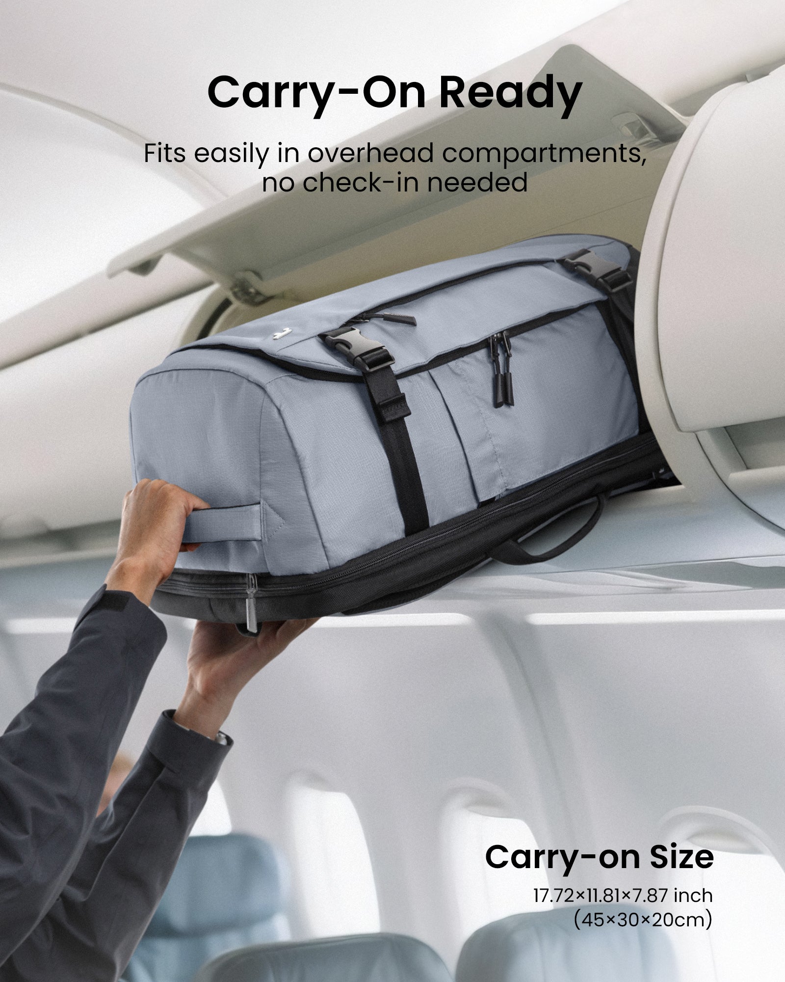 tomtoc Navigator-T66 Liteway Travel Backpack 16 Inch Universal/28L Light Gray - T66S1G2 Laptop Backpacks