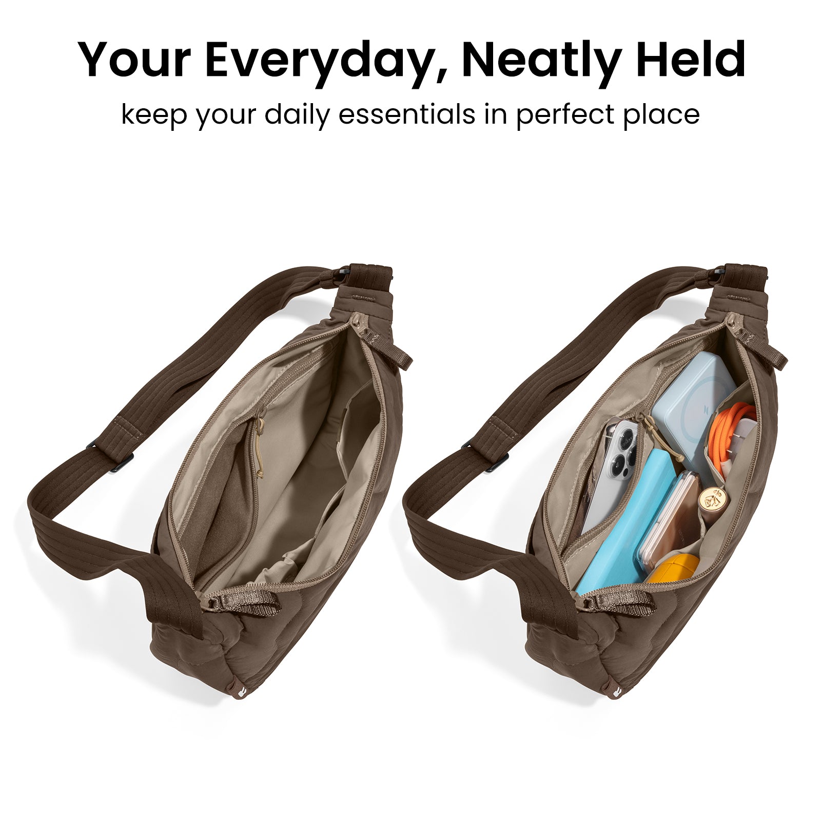 tomtoc Terra-T34 Puffy Crossbody Bag 3.5L Earthshade - T34S1Y1 Cross Body Bags
