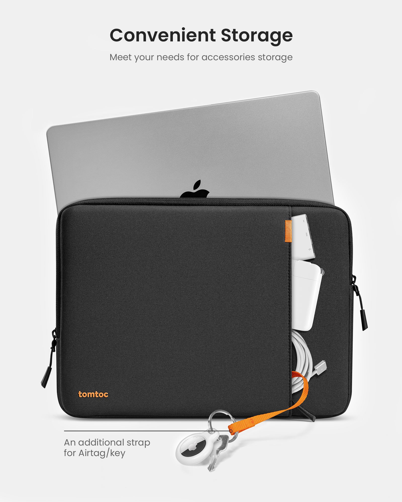 tomtoc Defender-A13 Laptop Sleeve 16 Inch Universal Black - A13F3D1 Laptop Bags