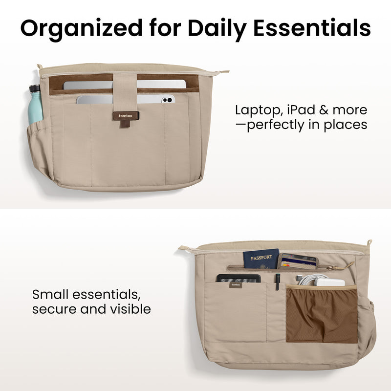 tomtoc Terra-T38 Puffy Laptop Tote Bag 16 Inch Macbook/13.5L Natural Sand - T38M1K2 Laptop Bags