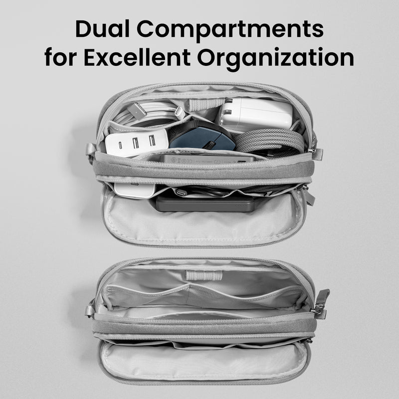tomtoc Light-T12 Essential Tech Organiser 1.8L Grey - T12M1G2 Travel Organizer Bags