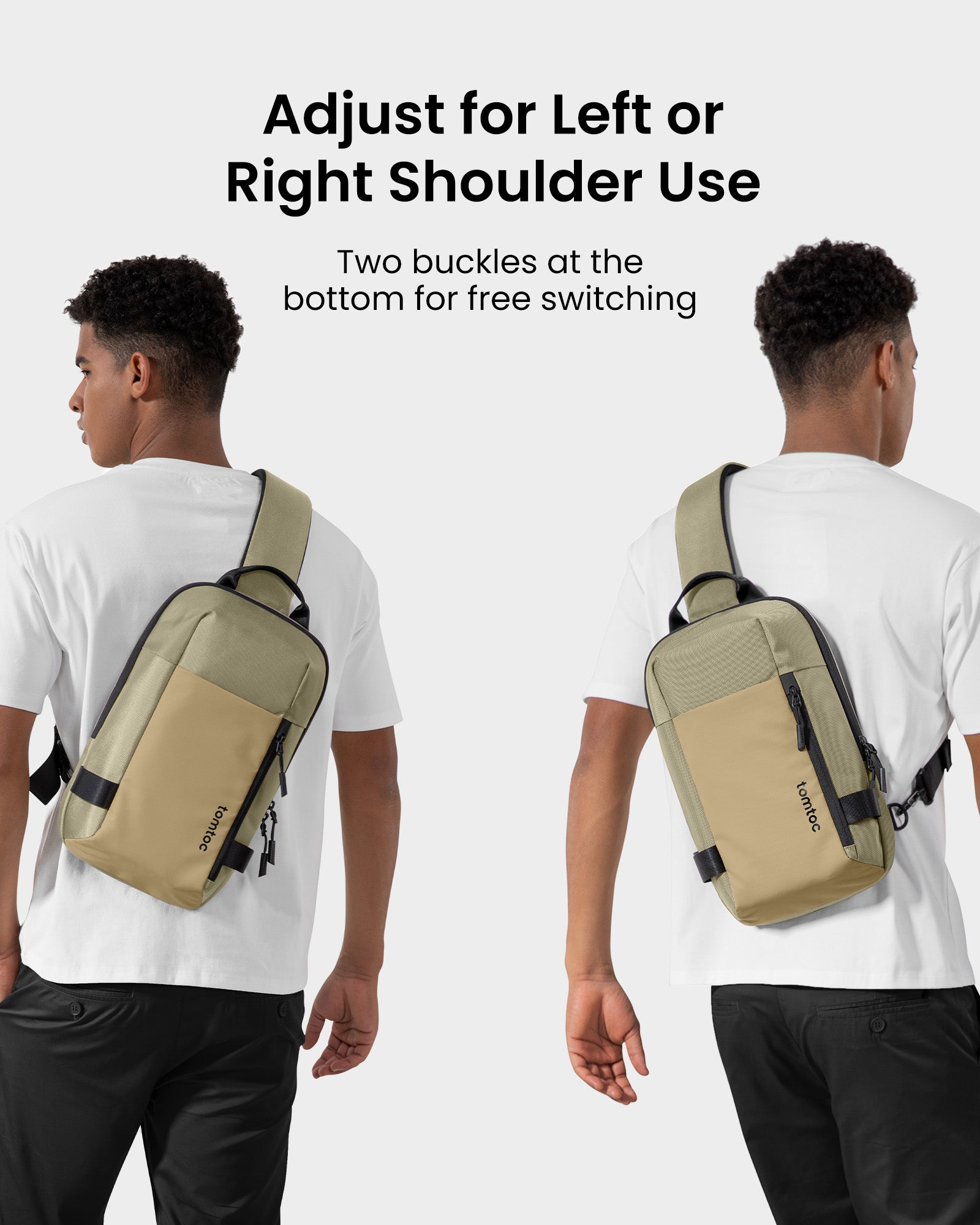 tomtoc Navigator-T24 Sling Bag 11 Inch/5L Khaki - T24S1K1 Laptop Backpacks