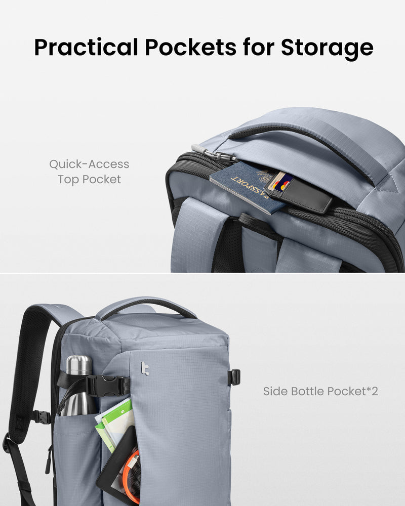 tomtoc Navigator-T66 Liteway Travel Backpack 16 Inch Universal/28L Light Gray - T66S1G2 Laptop Backpacks
