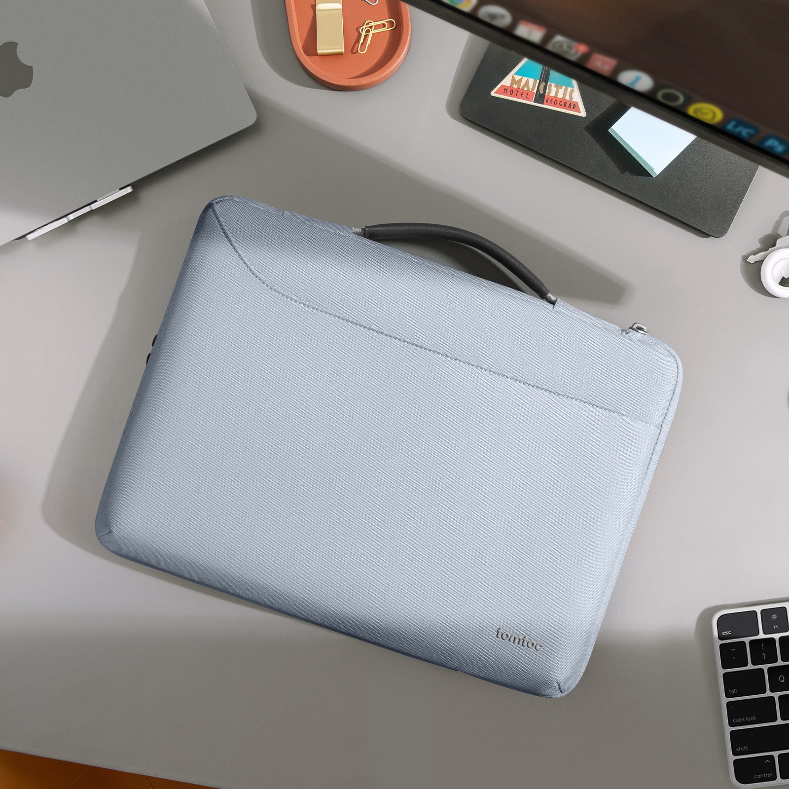 tomtoc Defender-A22 Laptop Briefcase 16 Inch MacBook Mist Blue - A22F2B3 Laptop Bags