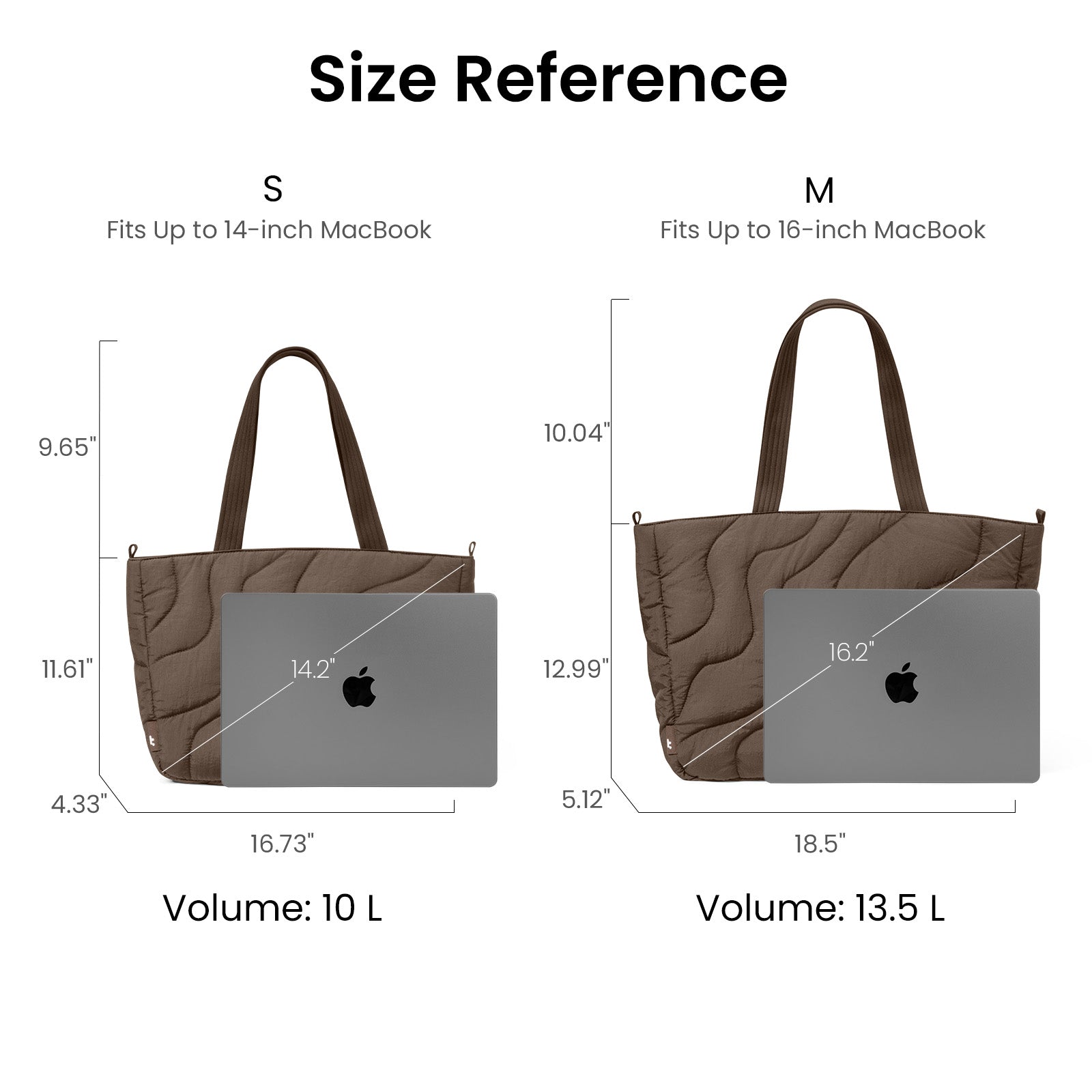 tomtoc Terra-T38 Puffy Laptop Tote Bag 16 Inch Macbook/13.5L Earthshade - T38M1Y1 Laptop Bags