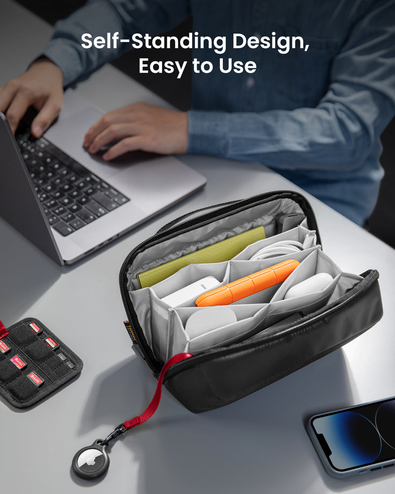tomtoc Navigator-T13 Pro Tech Organiser 2.4 L Black - T13M1D1 Travel Organizer Bags