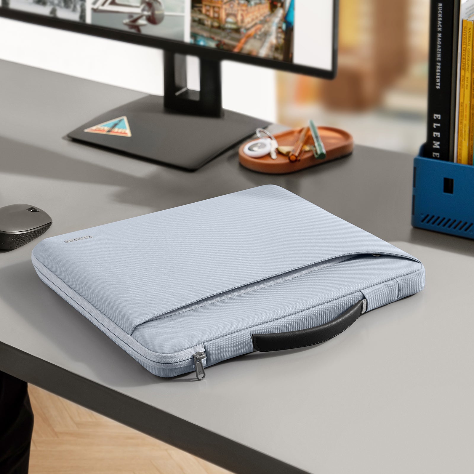 tomtoc Defender-A22 Laptop Briefcase 16 Inch MacBook Mist Blue - A22F2B3 Laptop Bags