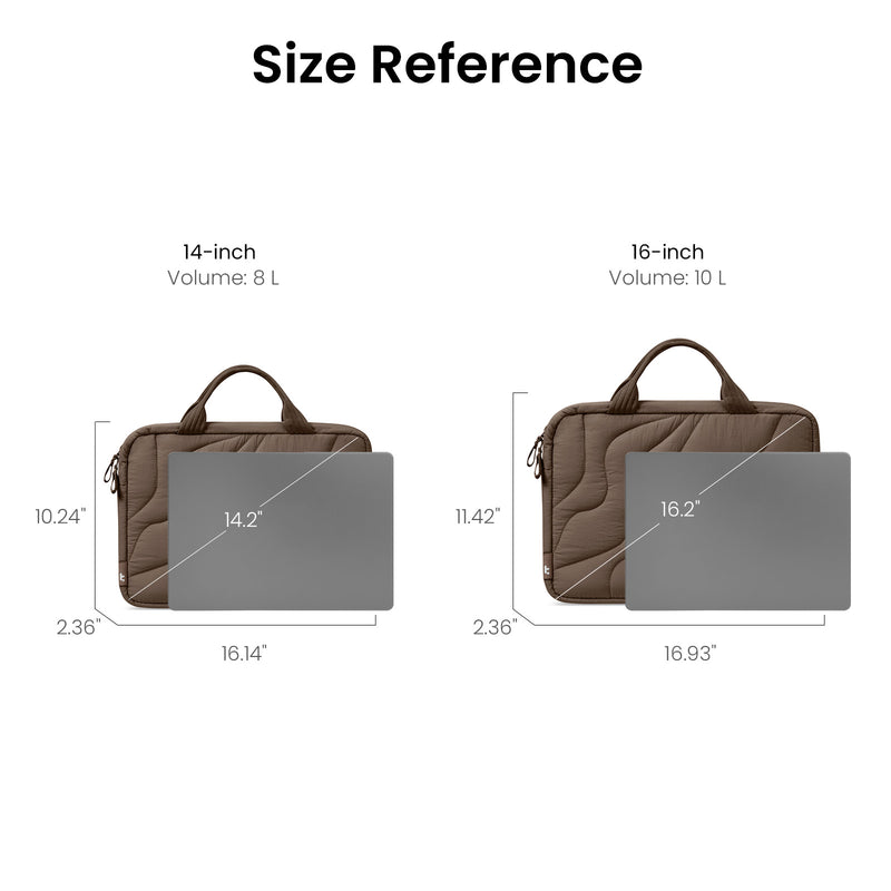 tomtoc Terra-A28 Puffy Laptop Handbag 14 Inch Universal Earthshade - A28D3Y1 Laptop Bags