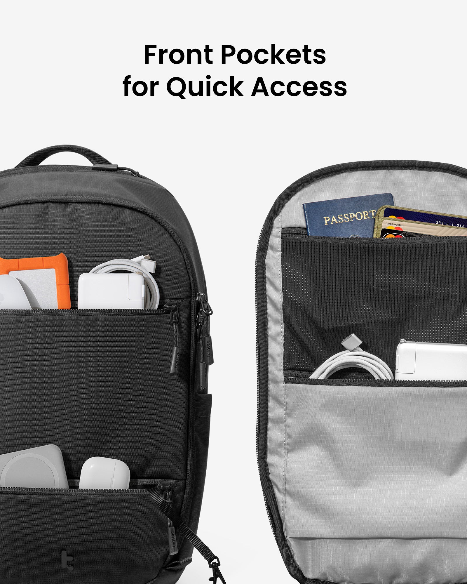 tomtoc UrbanEX-T77 Laptop Backpack 16 Inch Universal/32L Black - T77L1D1 Laptop Backpacks