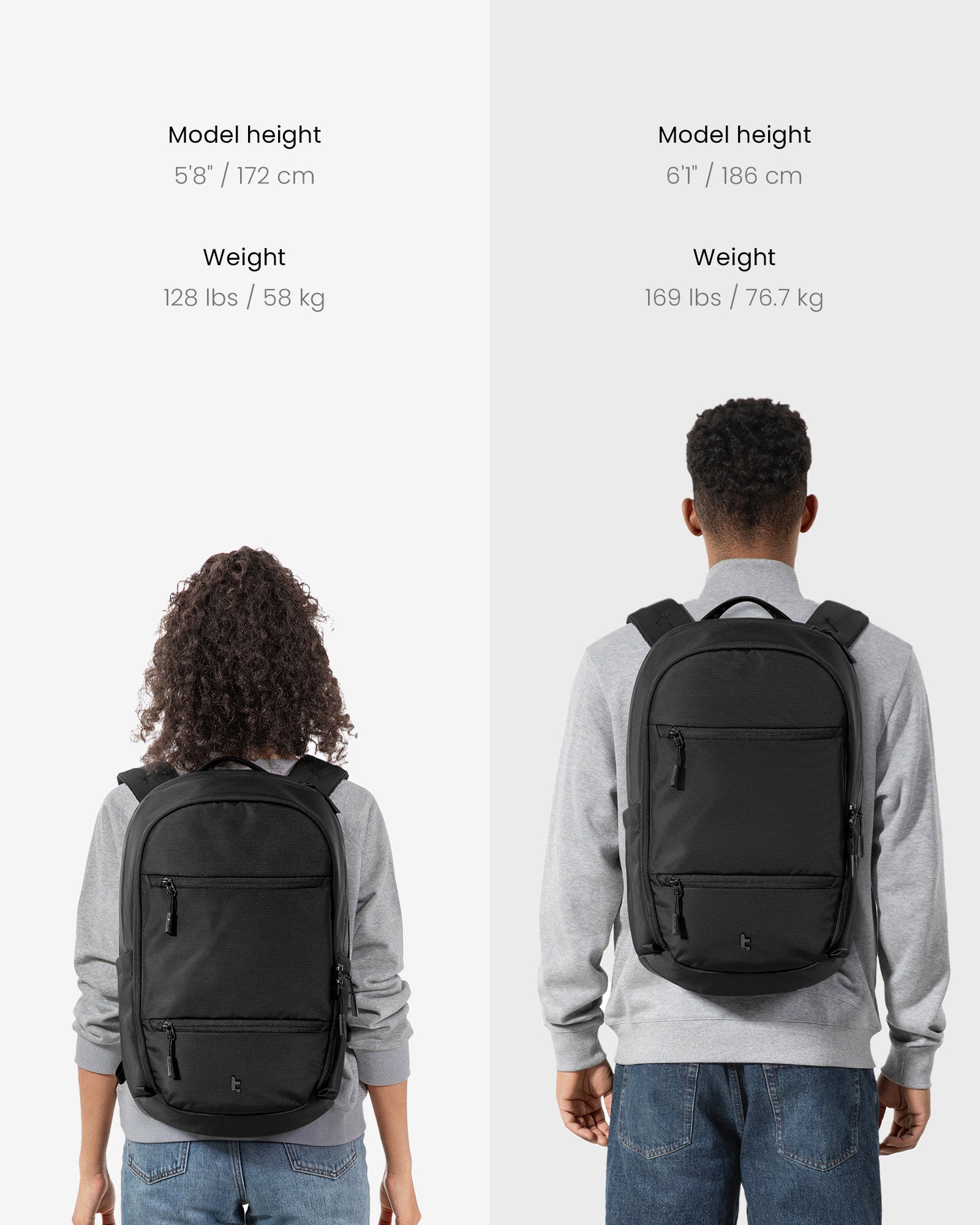 tomtoc UrbanEX-T77 Laptop Backpack 16 Inch Universal/26L Black - T77M1D1 Laptop Backpacks
