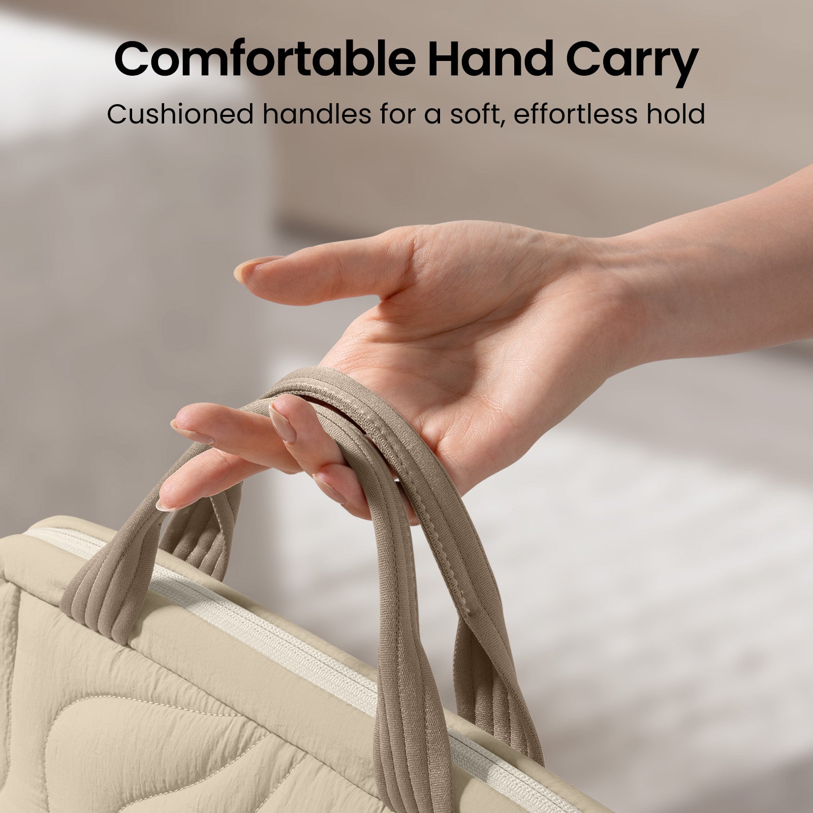 tomtoc Terra-A28 Puffy Laptop Handbag 14 Inch Universal Natural Sand - A28D3K2 Laptop Bags