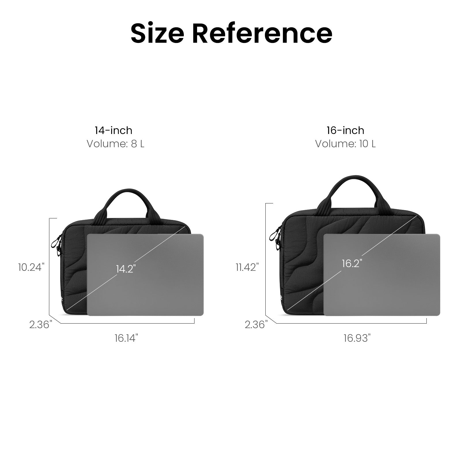 tomtoc Terra-A28 Puffy Laptop Handbag 14 Inch Universal Lavascape - A28D3D1 Laptop Bags