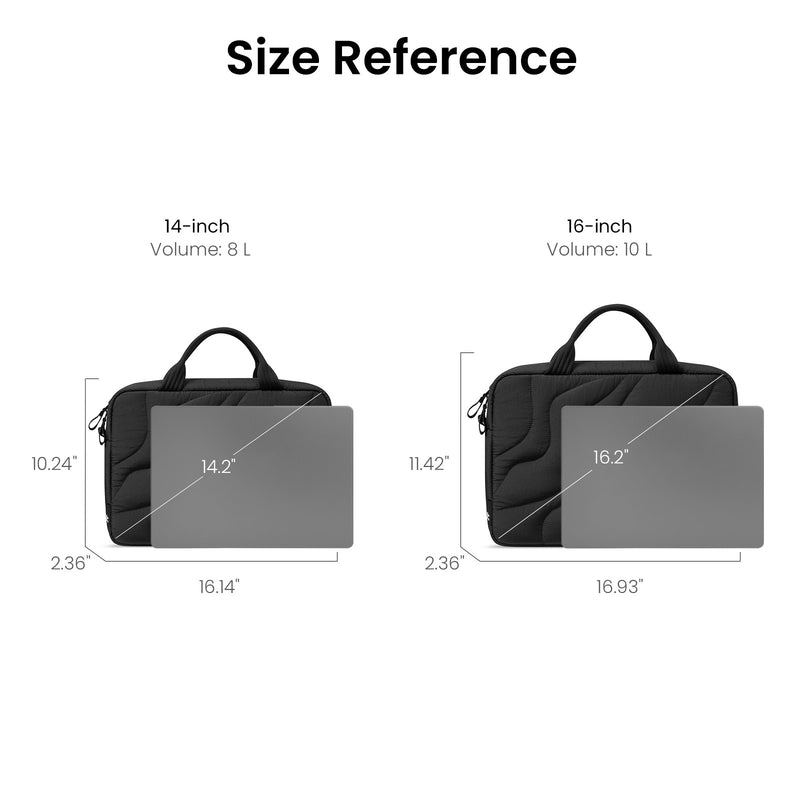 tomtoc Terra-A28 Puffy Laptop Handbag 14 Inch Universal Lavascape - A28D3D1 Laptop Bags