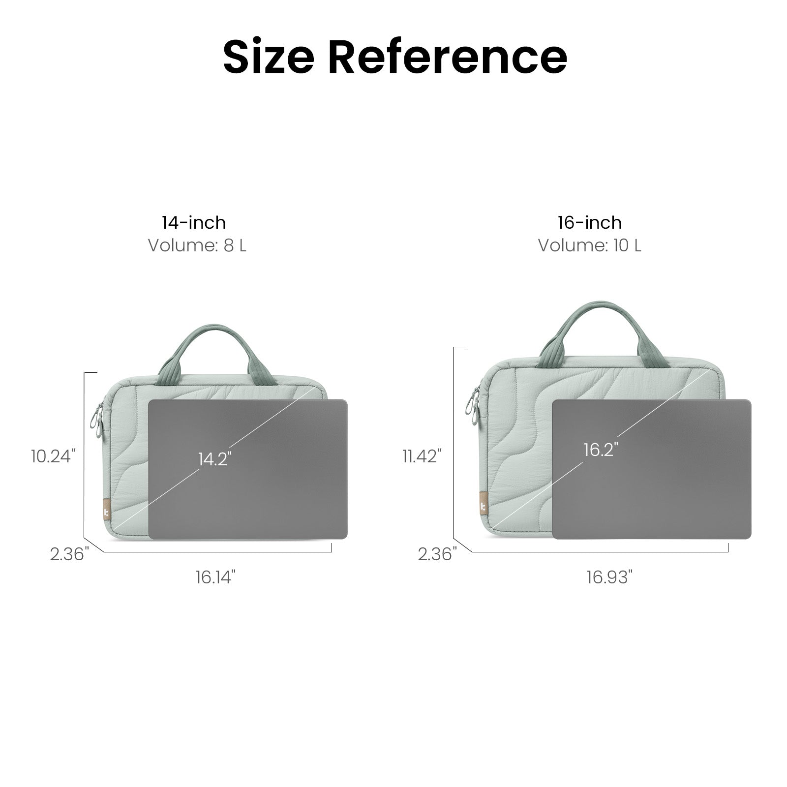 tomtoc Terra-A28 Puffy Laptop Handbag 14 Inch Universal Lakeshore - A28D3T1 Laptop Bags