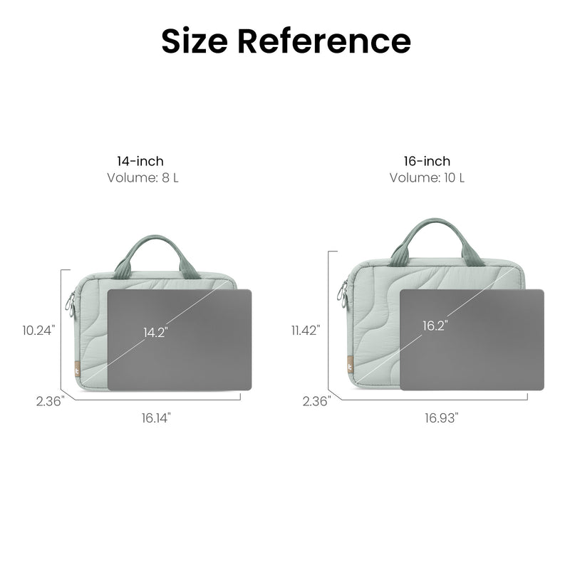 tomtoc Terra-A28 Puffy Laptop Handbag 14 Inch Universal Lakeshore - A28D3T1 Laptop Bags