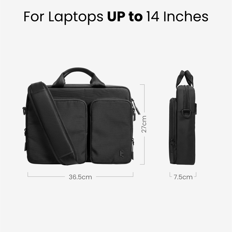 tomtoc Navigator-A33 Laptop Shoulder Bag 14 Inch Universal Black - A33D3D1 Laptop Bags