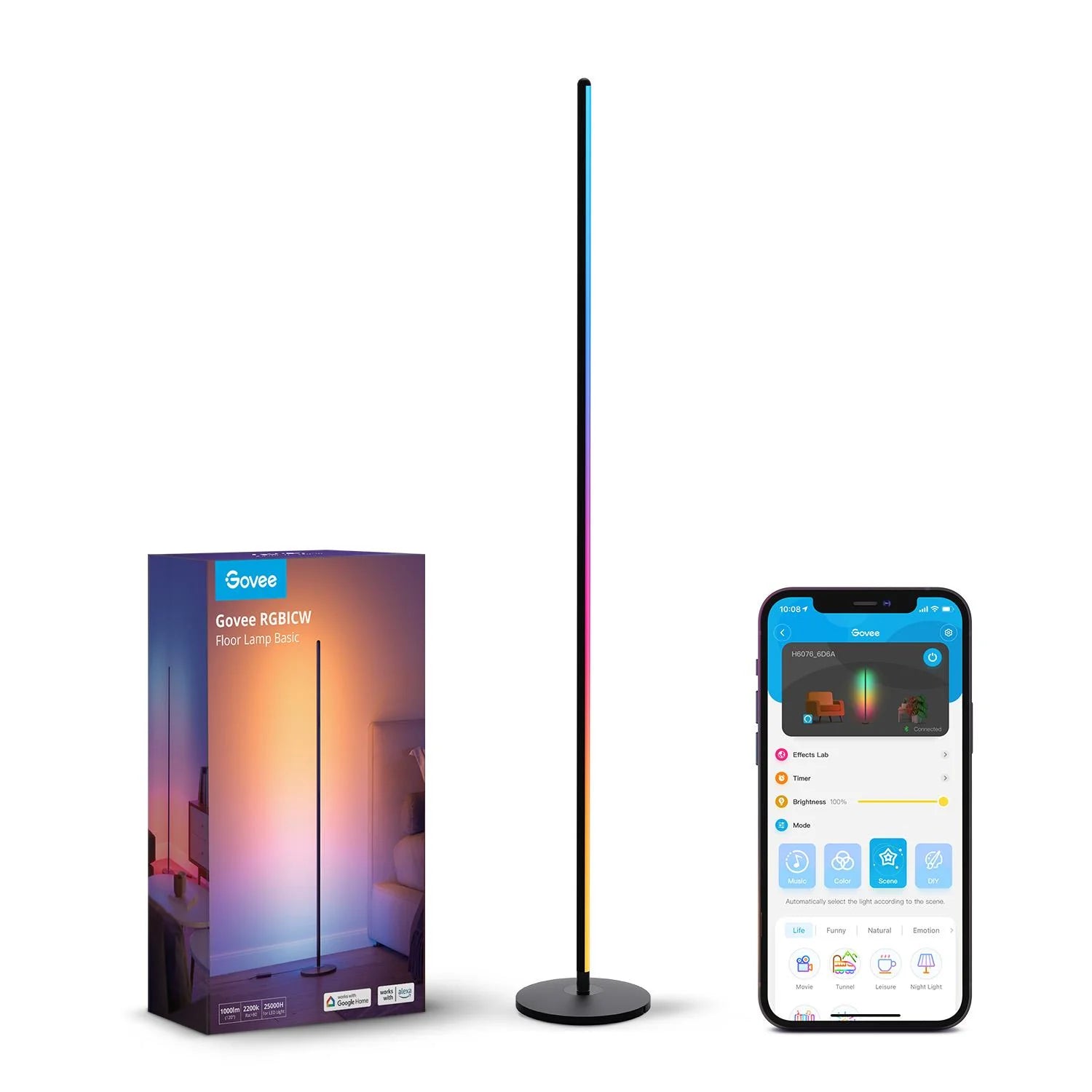 Govee Smart Corner Floor Lamp RGBICW