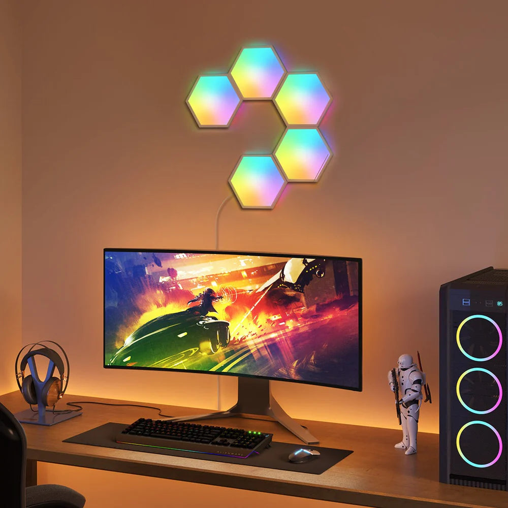 Govee Immersive Gaming Kit (Dreamview G1S Backlight + Hexa Glide Panel - 5 piece)