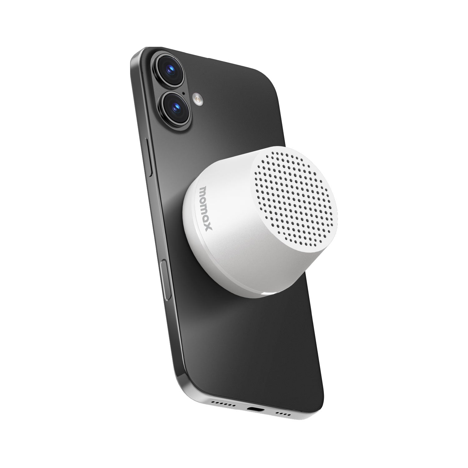 Momax 1-VIBE GO LITE Magnetic Wireless Speaker (White)