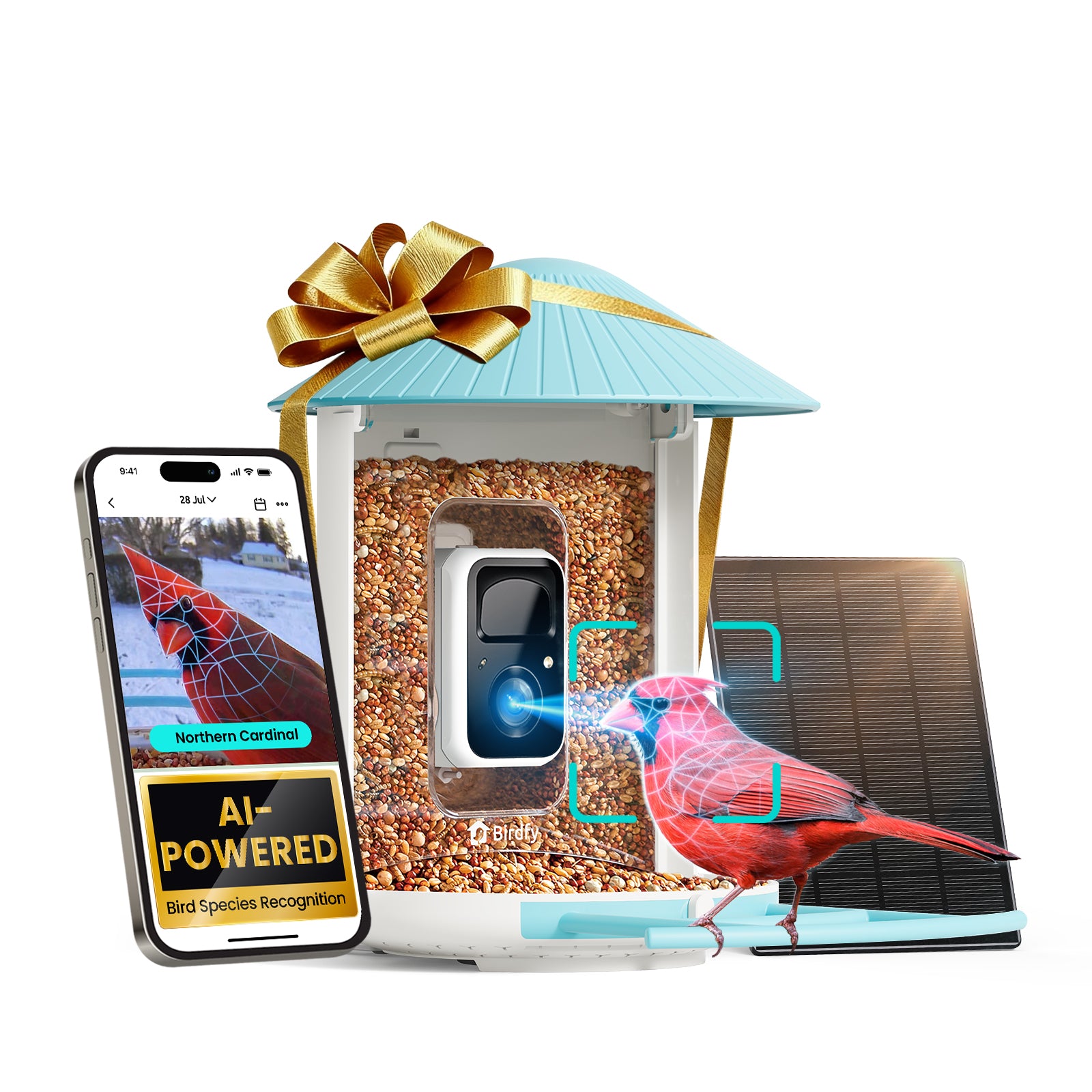 Birdfy Feeder - AI Smart Bird Feeder with Camera (Solar Powered)