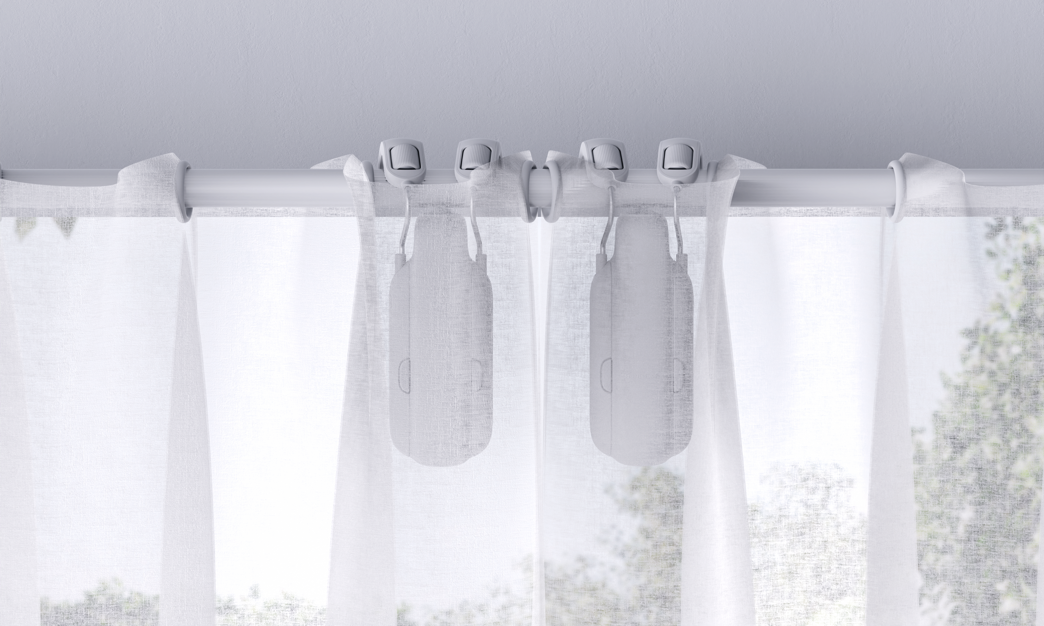 SwitchBot Curtain 3 Smart Hub Kit (2x Curtain Rod + 1x Hub 2 + 1x Remote)