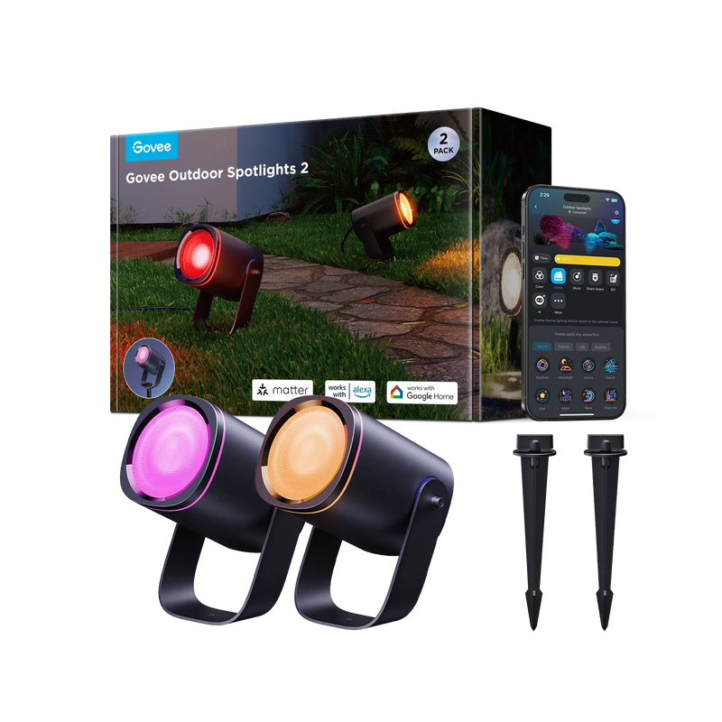 Govee Outdoor Spot Light 2-Pack - H7093511 Flood & Spot Lights