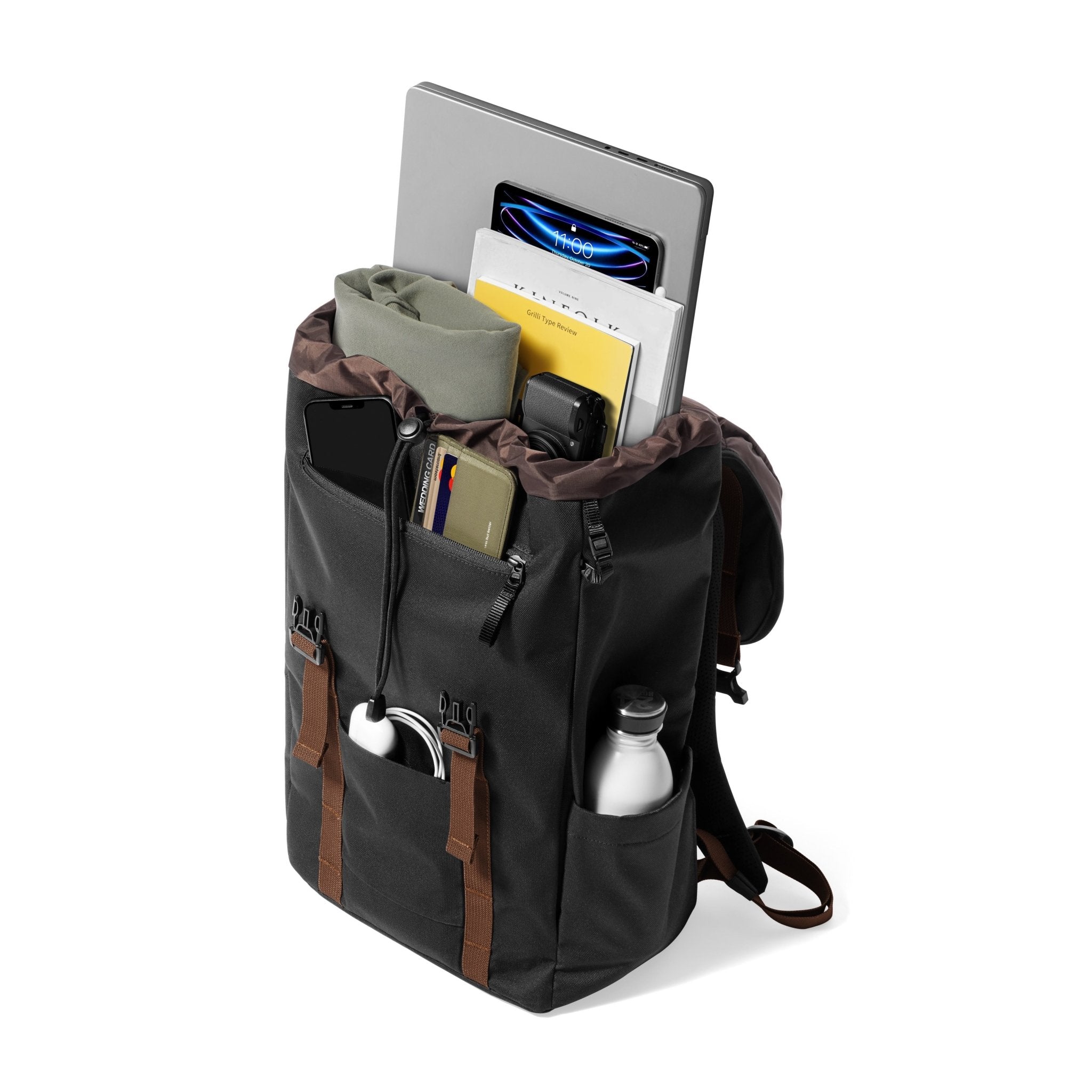tomtoc - VintPack Laptop Backpack 15.6 Inch - Black - TA1M1D1 Backpacks