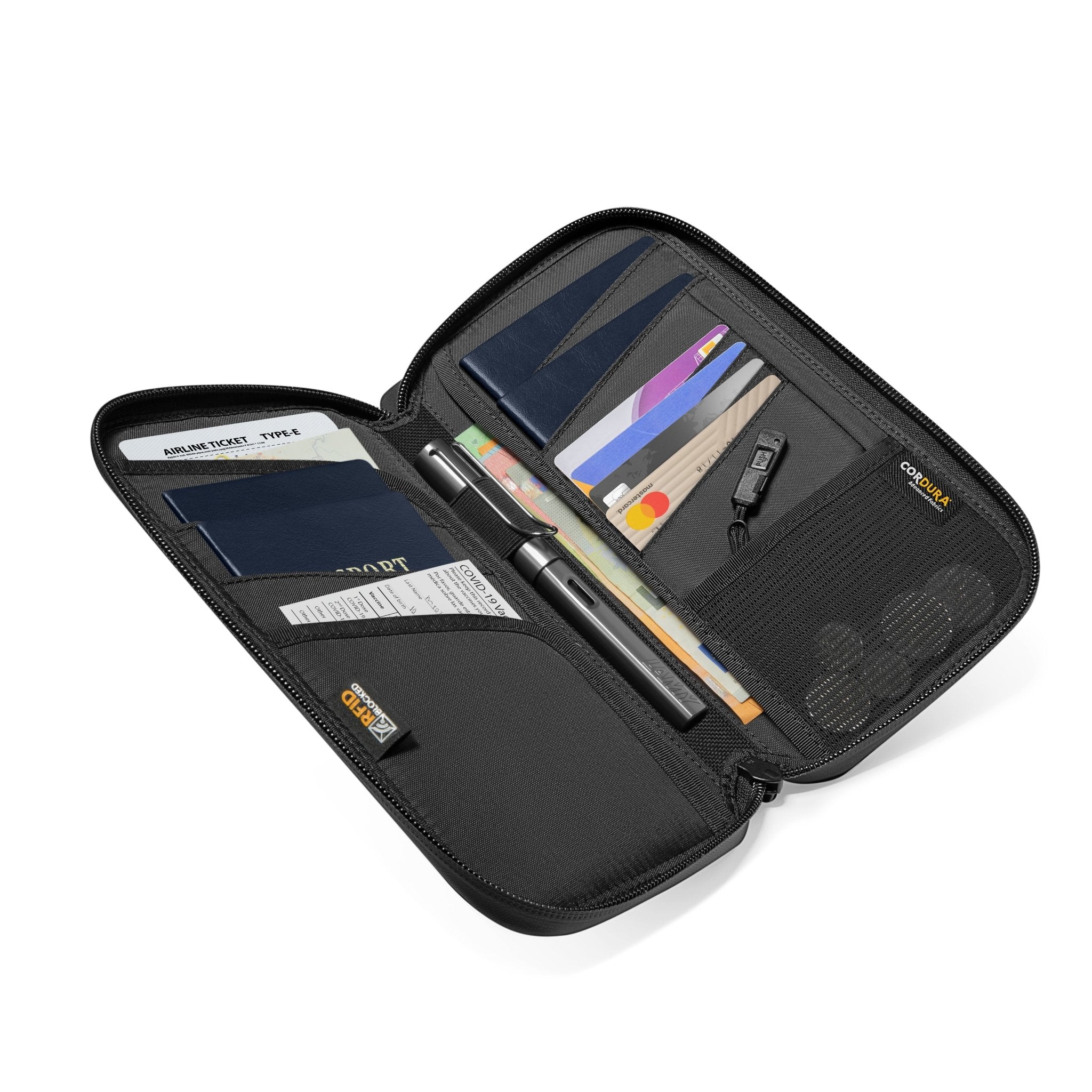 tomtoc Navigator Passport Bag Small - Black - T03M1D1 Travel Wallets