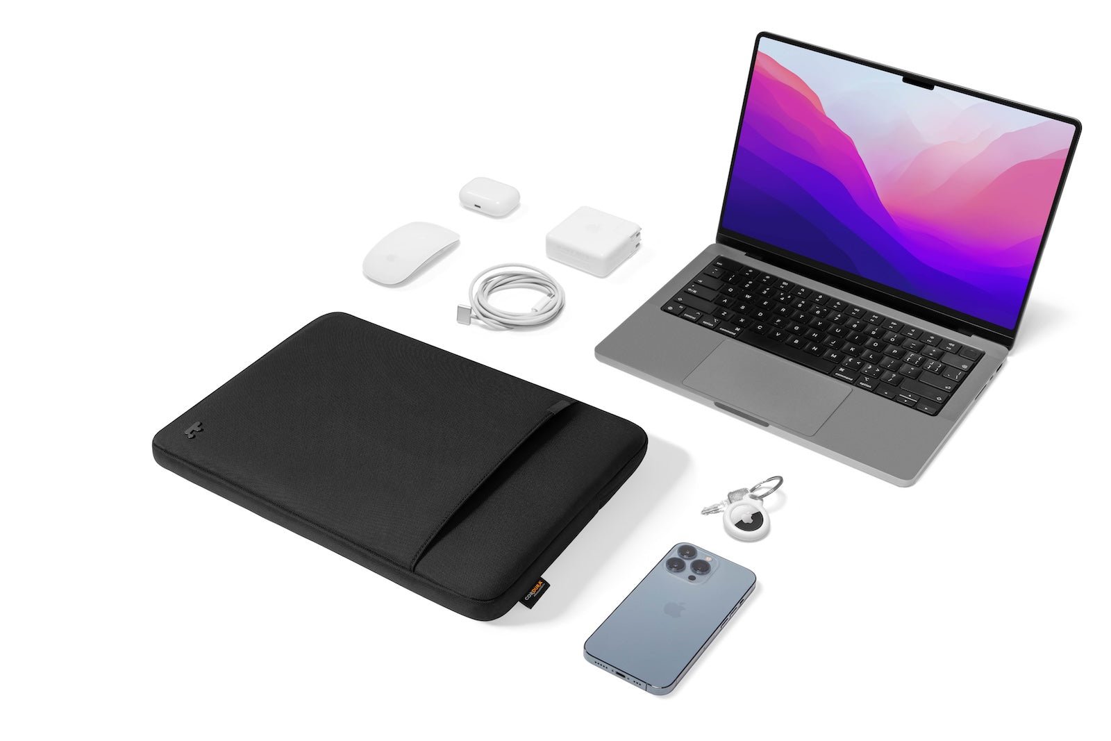 tomtoc Defender-A13 Premium Laptop Sleeve 16 Inch MacBook Black - A13F2D3 Laptop Bags