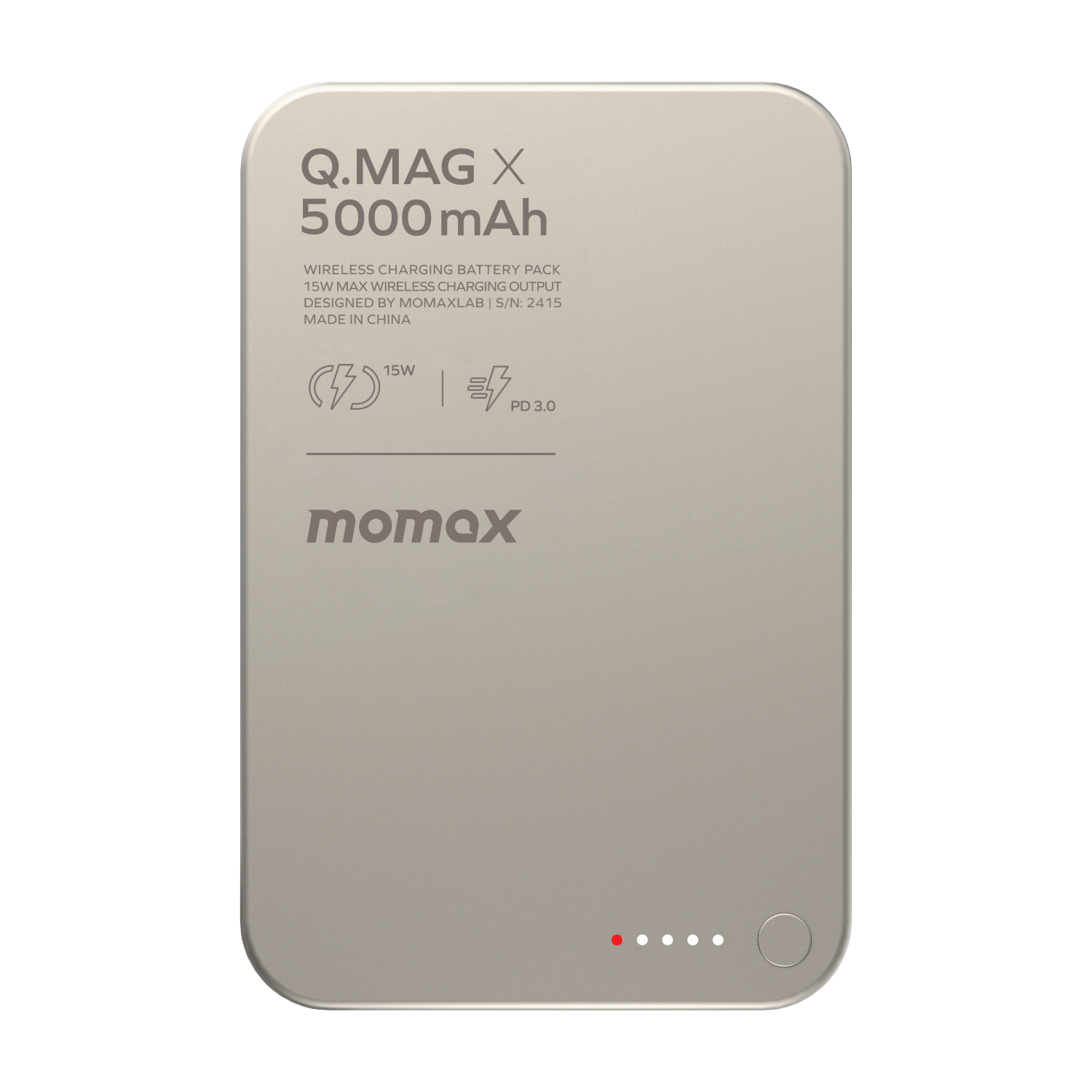 Momax Q.Mag X 5000mAh Wireless Battery Pack (Titanium)