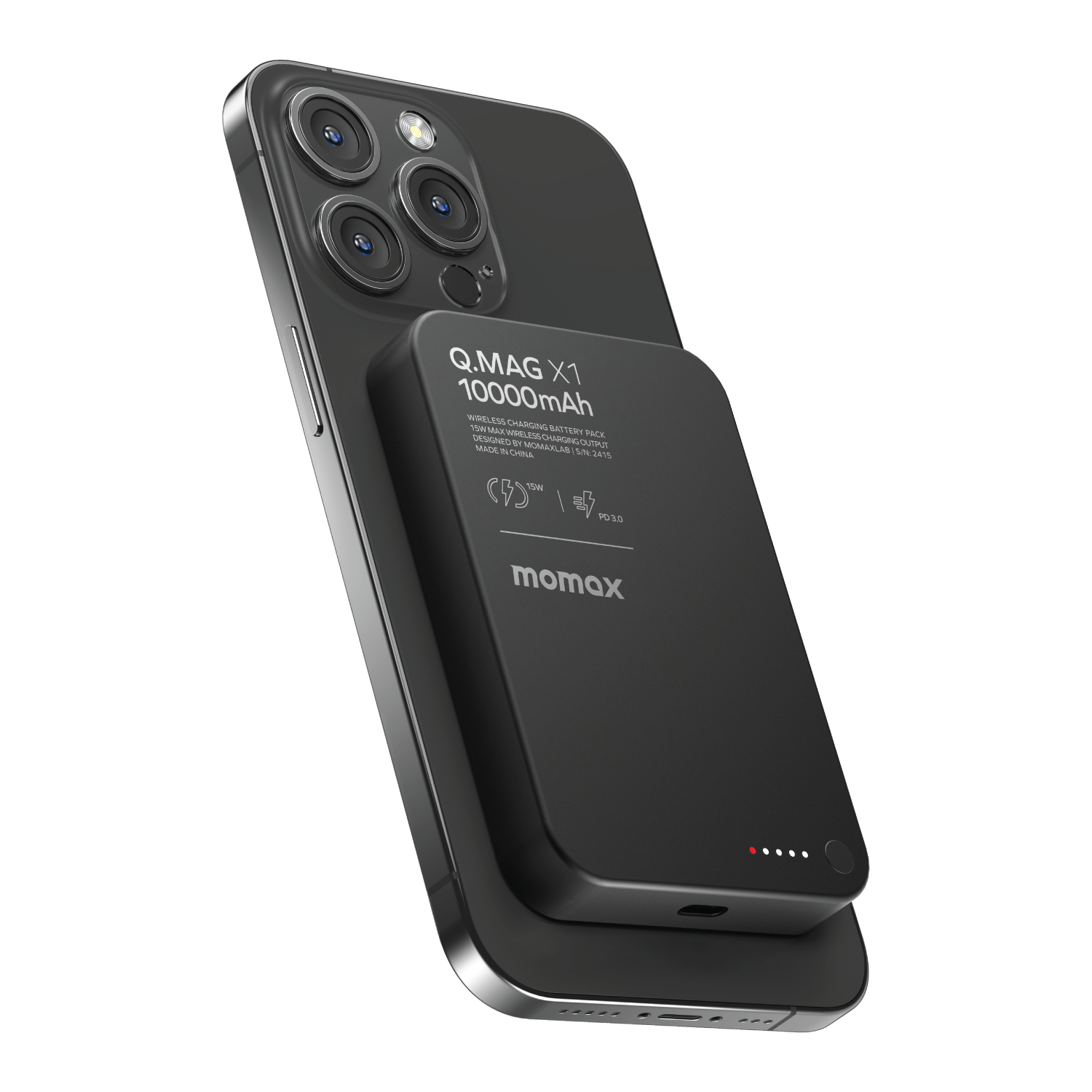 Momax Q.Mag X1 10000mAh Wireless Battery Pack (Black)
